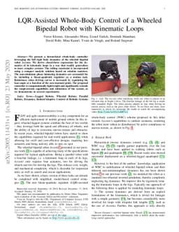 LQR-Assisted Whole-Body Control of a Wheeled Bipedal Robot with
  Kinematic Loops