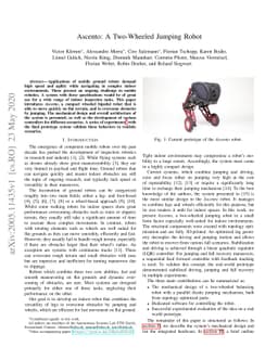 Ascento: A Two-Wheeled Jumping Robot