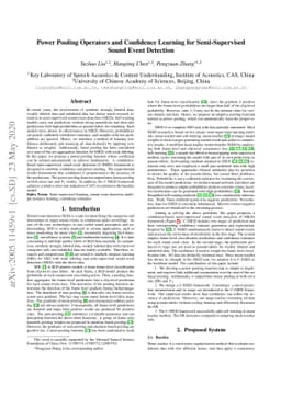 Power Pooling Operators and Confidence Learning for Semi-Supervised
  Sound Event Detection