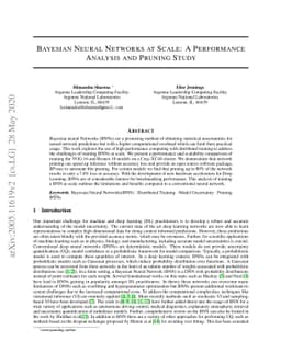 Bayesian Neural Networks at Scale: A Performance Analysis and Pruning
  Study