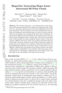 ShapeAdv: Generating Shape-Aware Adversarial 3D Point Clouds