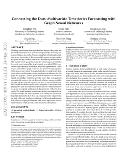 Connecting the Dots: Multivariate Time Series Forecasting with Graph
  Neural Networks