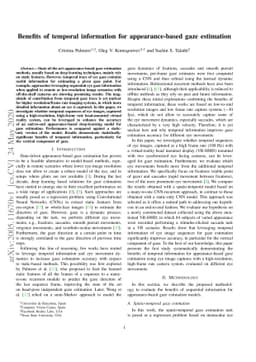 Benefits of temporal information for appearance-based gaze estimation