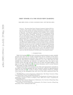Deep Tensor CCA for Multi-view Learning