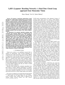 LyRN (Lyapunov Reaching Network): A Real-Time Closed Loop approach from
  Monocular Vision