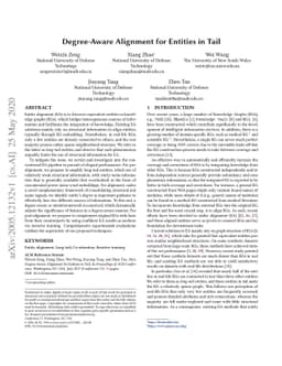 Degree-Aware Alignment for Entities in Tail