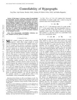 Controllability of Hypergraphs