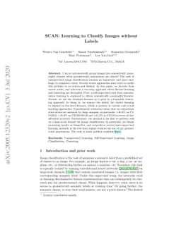 SCAN: Learning to Classify Images without Labels
