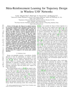 Meta-Reinforcement Learning for Trajectory Design in Wireless UAV
  Networks