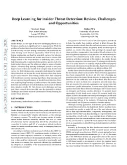 Deep Learning for Insider Threat Detection: Review, Challenges and
  Opportunities