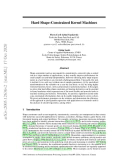 Hard Shape-Constrained Kernel Machines
