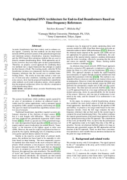 Exploring Optimal DNN Architecture for End-to-End Beamformers Based on
  Time-frequency References