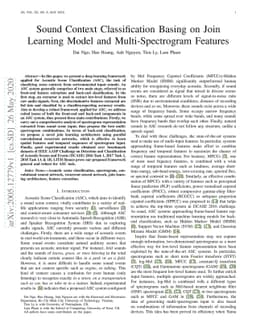 Sound Context Classification Basing on Join Learning Model and
  Multi-Spectrogram Features