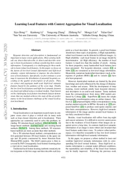 Learning Local Features with Context Aggregation for Visual Localization