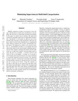 Minimizing Supervision in Multi-label Categorization