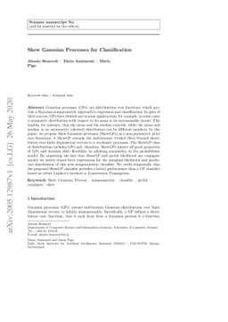 Skew Gaussian Processes for Classification