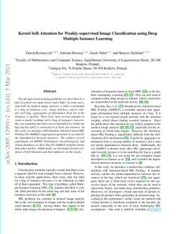 Kernel Self-Attention in Deep Multiple Instance Learning