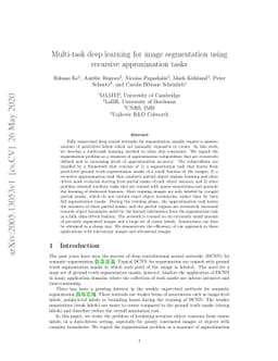Multi-task deep learning for image segmentation using recursive
  approximation tasks
