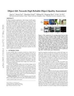 Object-QA: Towards High Reliable Object Quality Assessment