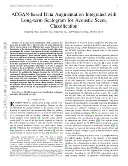 ACGAN-based Data Augmentation Integrated with Long-term Scalogram for
  Acoustic Scene Classification