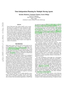 Time-Independent Planning for Multiple Moving Agents