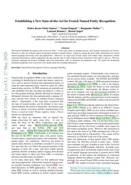 Establishing a New State-of-the-Art for French Named Entity Recognition