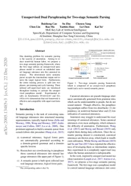Unsupervised Dual Paraphrasing for Two-stage Semantic Parsing