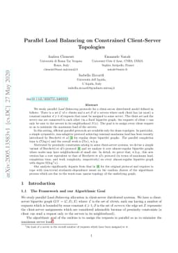 Parallel Load Balancing on Constrained Client-Server Topologies