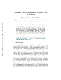 Explaining Neural Networks by Decoding Layer Activations