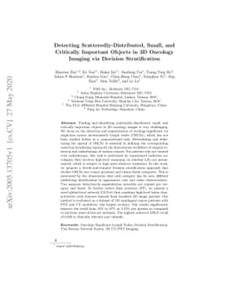 Detecting Scatteredly-Distributed, Small, andCritically Important
  Objects in 3D OncologyImaging via Decision Stratification