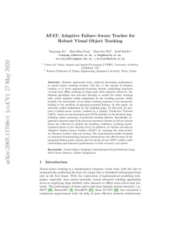 AFAT: Adaptive Failure-Aware Tracker for Robust Visual Object Tracking