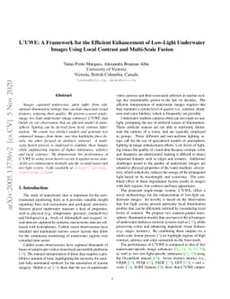 L^2UWE: A Framework for the Efficient Enhancement of Low-Light
  Underwater Images Using Local Contrast and Multi-Scale Fusion