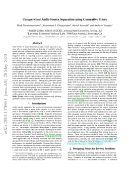 Unsupervised Audio Source Separation using Generative Priors