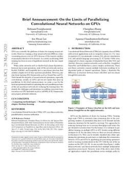 Brief Announcement: On the Limits of Parallelizing Convolutional Neural
  Networks on GPUs