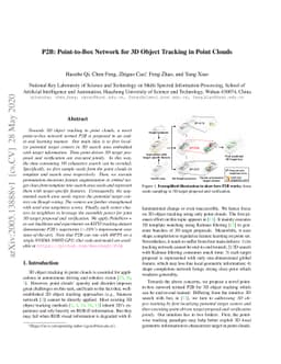 P2B: Point-to-Box Network for 3D Object Tracking in Point Clouds