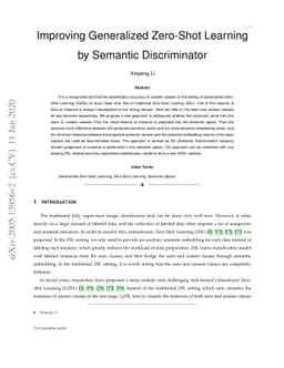 Improving Generalized Zero-Shot Learning by Semantic Discriminator