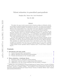 Robust estimation via generalized quasi-gradients