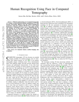 Human Recognition Using Face in Computed Tomography