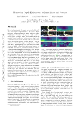 Monocular Depth Estimators: Vulnerabilities and Attacks