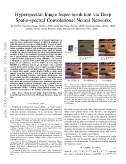Hyperspectral Image Super-resolution via Deep Spatio-spectral
  Convolutional Neural Networks