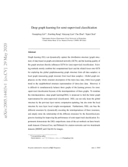 Deep graph learning for semi-supervised classification