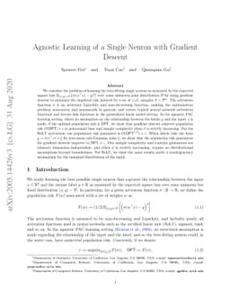 Agnostic Learning of a Single Neuron with Gradient Descent