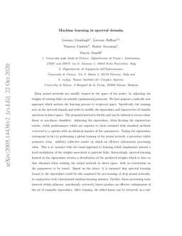 Machine learning in spectral domain