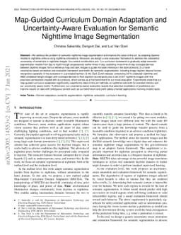 Map-Guided Curriculum Domain Adaptation and Uncertainty-Aware Evaluation
  for Semantic Nighttime Image Segmentation