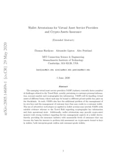 Wallet Attestations for Virtual Asset Service Providers and
  Crypto-Assets Insurance