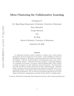 Meta Clustering for Collaborative Learning