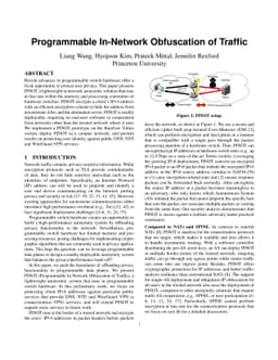 Programmable In-Network Obfuscation of Traffic