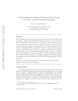 Understanding the Message Passing in Graph Neural Networks via Power
  Iteration Clustering