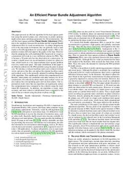 An Efficient Planar Bundle Adjustment Algorithm