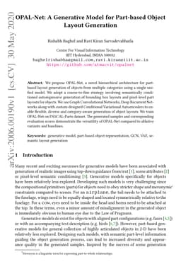 OPAL-Net: A Generative Model for Part-based Object Layout Generation
